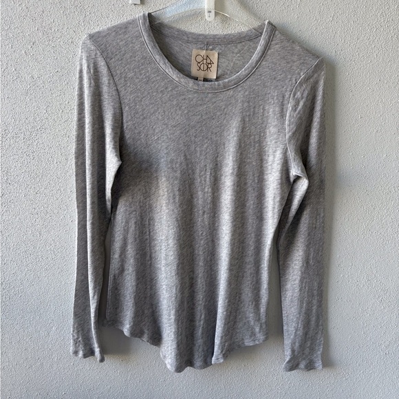 Chaser Heather gray Size M 100% Cotton super soft Long sleeve tee - Picture 1 of 9